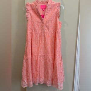 Lilly Pulitzer Briella dress peach eyelet